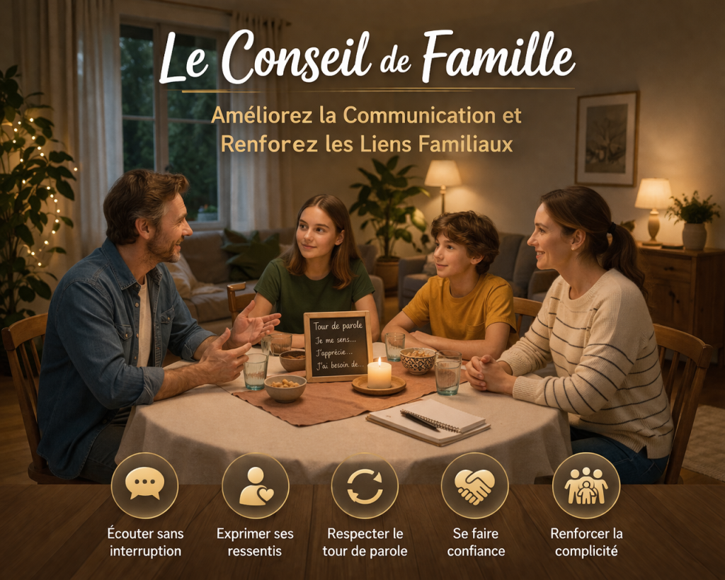 Conseil de famille : l’outil simple pour mieux communiquer en famille. 2 conseil de famille psychologue Levallois
