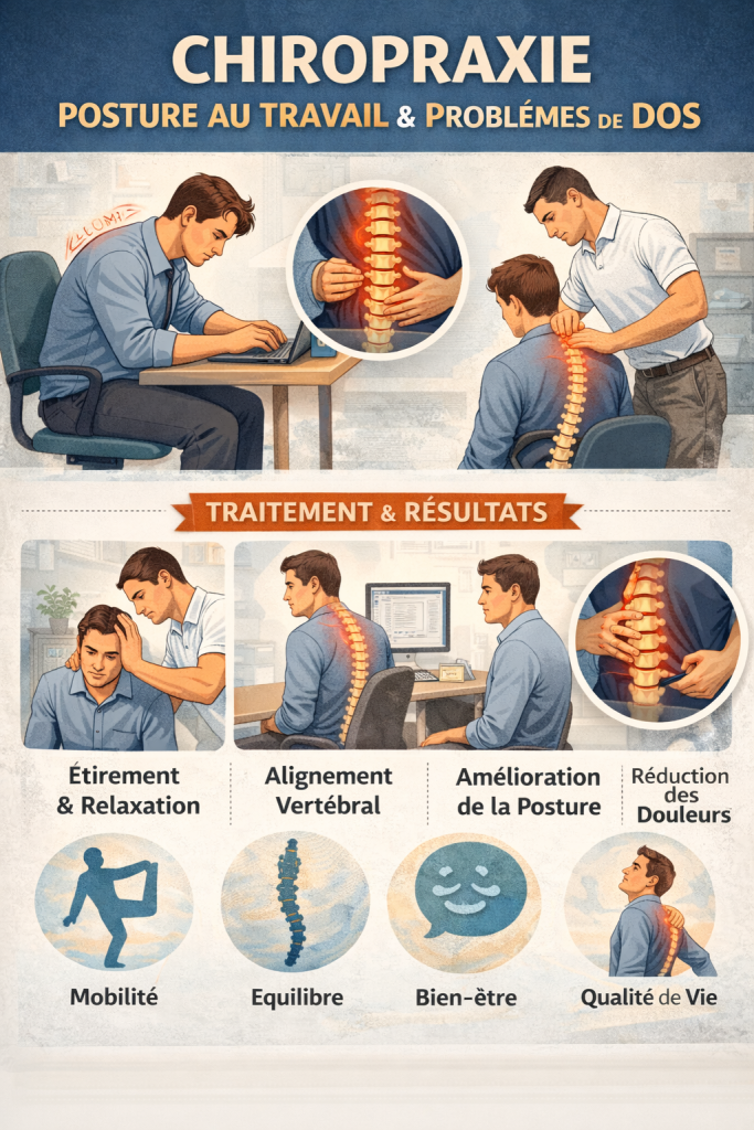 Posture écran chiropracteur Levallois-Perret