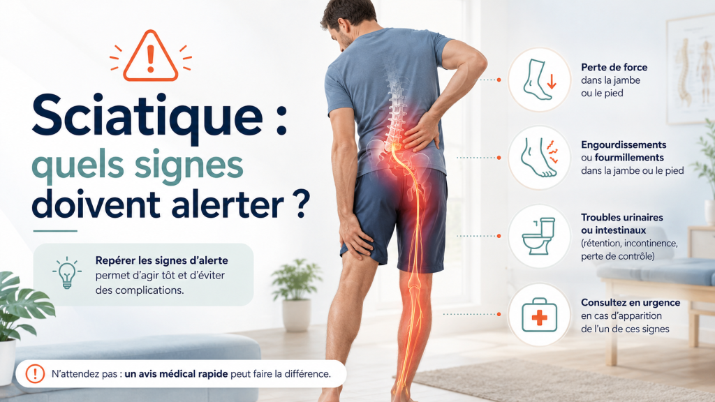 Signes d'alerte de la sciatique